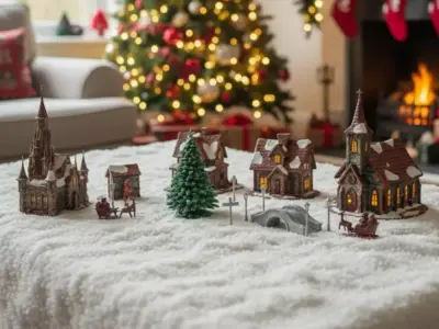 Christmas Village Miniature Set Festive Diorama STL in 11 files  3D print model