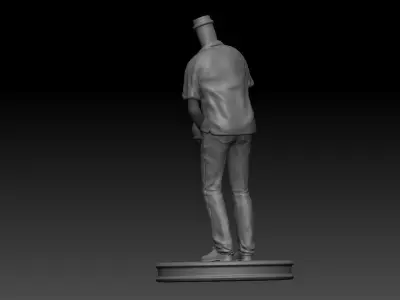 3D Printable Bowling Player Man Bubble Head 3D print model