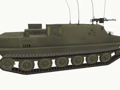BTR-50pk Low-poly 3D model