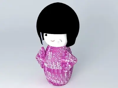 Kokeshi doll Free 3D model