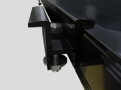 Black Framed Solar Panel 550W 2278x1134x35m 3D model