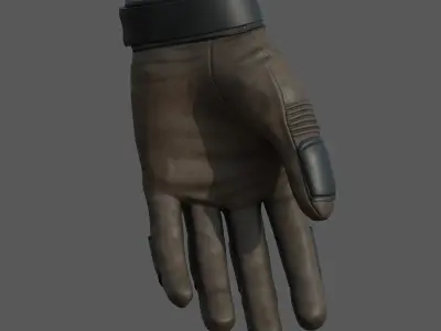 Gloves military combat fantasy futuristic space fantasy human  Low-poly 3D model