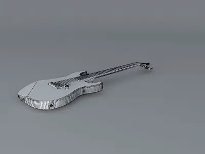 BC Rich Gunslinger hardtail guitar Free 3D model