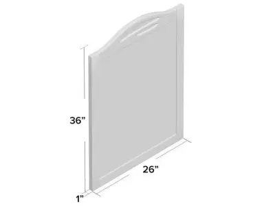 Coro Eveny Wood Rectangle Wall Mirror Free 3D model