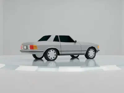 MERCEDES SL 1972 - LOW POLY 3D model
