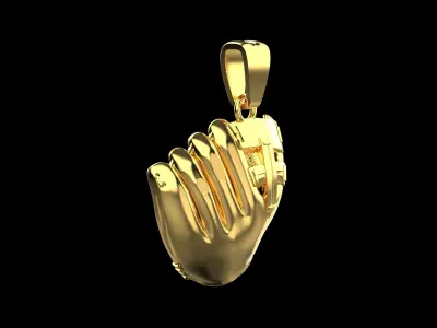 Baseball Glove and Ball Pendant N132 3D print model