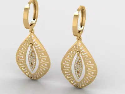 Women Earrings 3D print model