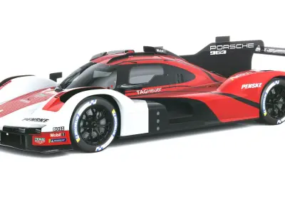 Porsche 963 LMDh Racecar 2023 3D model