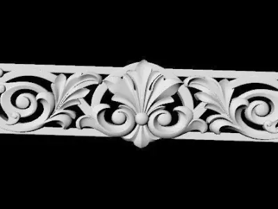 Central decor ornament for furniture 3D model 687
