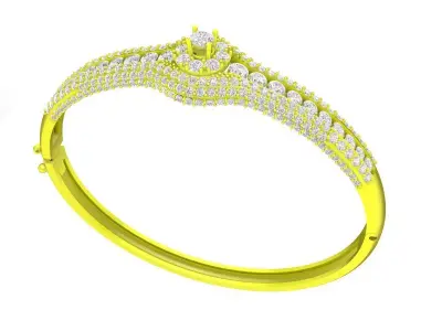 5775 luxury fashion diamond women bangle bracelets 3D print model