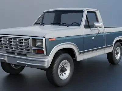 Pickup Truck F-150 1980  3D print model