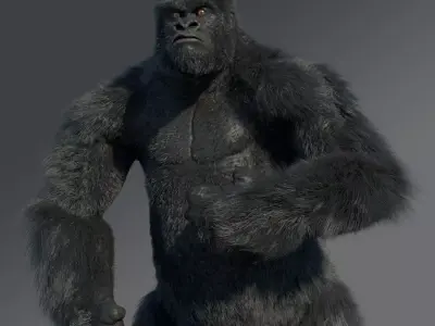 Gorilla rigged 3D model