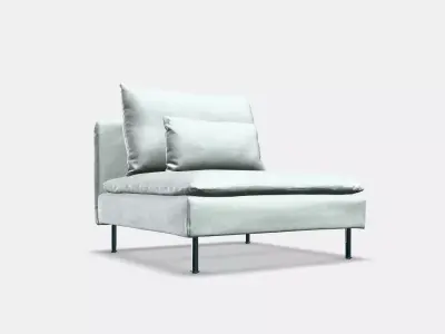 SODERHAMN 1-seater section Low-poly 3D model