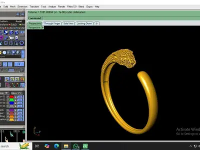 Panthere de bracelet Luxury Panther Inspired 3D Jewelry Model 3D print model