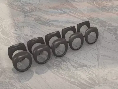 Oval Topped Ring Family 3D print model