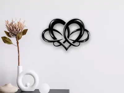 Heart Wall Art 3D print model