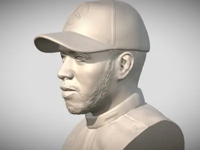 Lewis Hamilton bust 3D print model