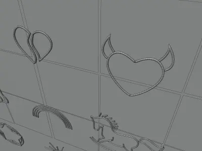 Ultimate Neon Sign pack 5 Low-poly 3D model