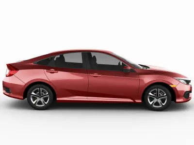 Civic Touring and LX 2016 3D model
