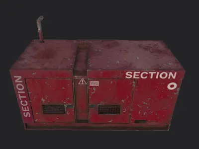 Diesel generator Free low-poly 3D model