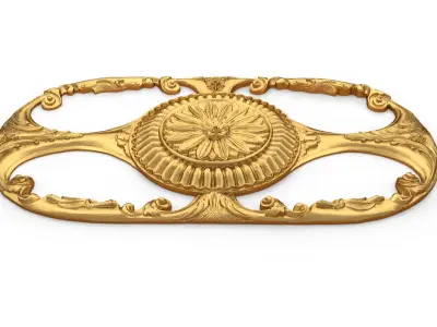 Classic carved decor ornament 395  3D model