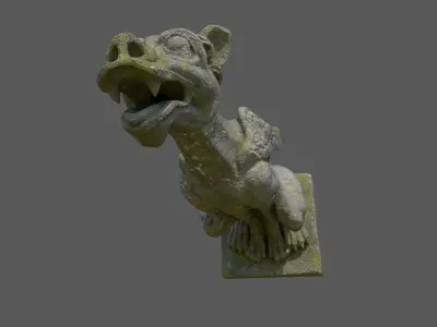 Gargoyle05 Low-poly 3D model