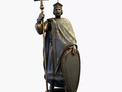 Statue Crusader 3D model