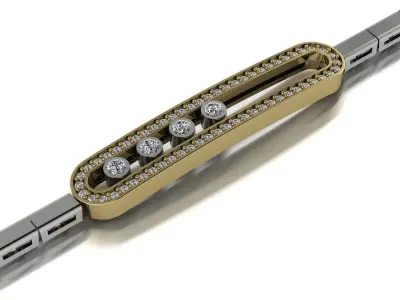 Messika Bracelet Jewelry Brand 3D print model