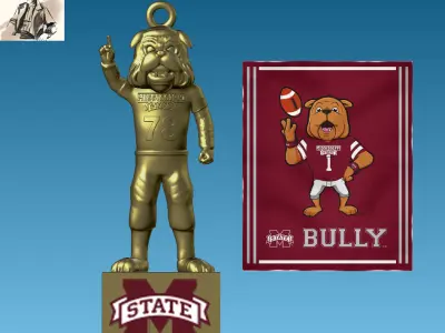 NCAA - Hanging Figurine Mississippi State University - 3D 3D print model