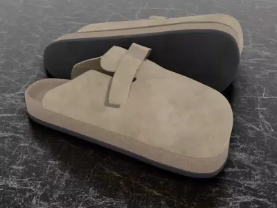 BIRKENSTOCK 3D - SLIPPER Low-poly 3D model