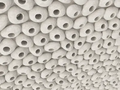 Pebble  smooth hole tile n1 3D model