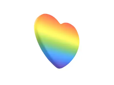 Twitter Heart Emoji v1 010 Low-poly 3D model