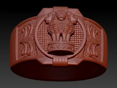 Indian Ashoka Ring  US RING SIZE 11 3D print model
