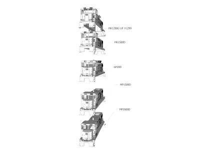 MK1500D MK1200G GP20D HO Locomotive Shells 3D print model
