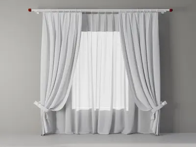Curtains 02 collection 4 3D model