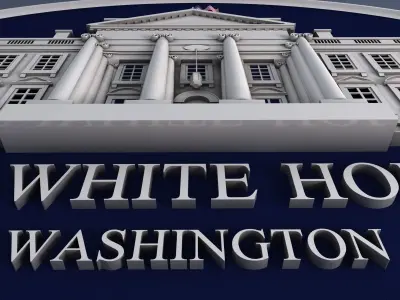 White House Sign 3D model