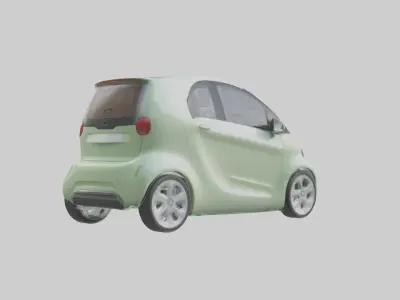 Ecofriendly City Car model Low-poly 3D model