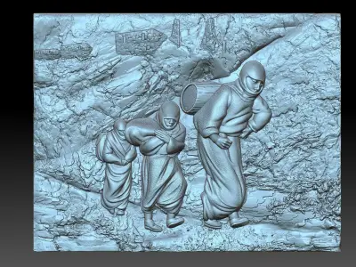 Three sisters 3D print model