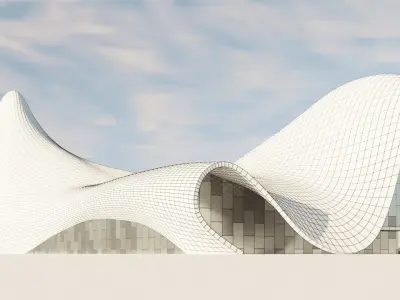 Zaha Hadid - Heydar Aliyev Centre  Low-poly 3D model