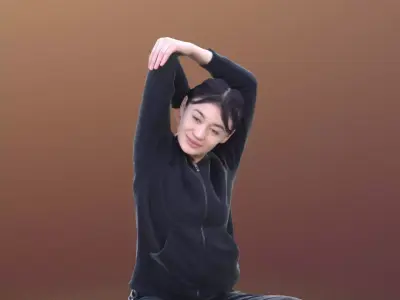 Francine 10335 - Stretching Sport Girl Low-poly 3D model