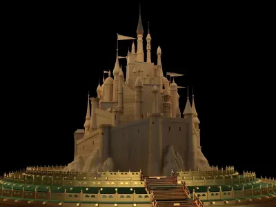 Chinese ancient castle 3D model