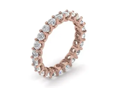 U Shaped Eternity Ring 2 point 7 mm stone size swiss 11 and EU51 3D print model