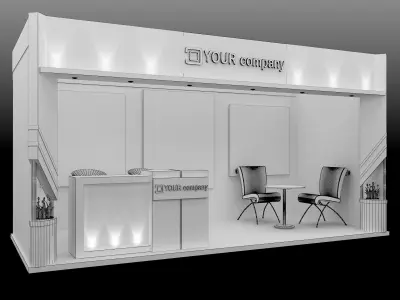 Booth Exhibition Stand a578b 3D model