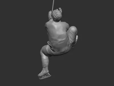 hockey player blocking pose 3D print model