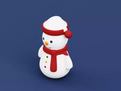 Christmas Snowman 3D model