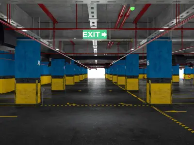 Car Underground Parking 3D model