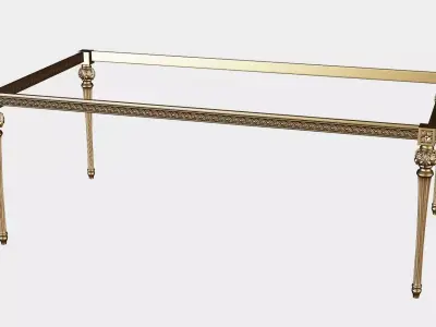 Carved dinner table for cnc 18 3D model