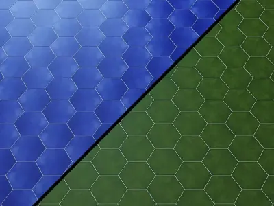 Cavallo Swiss Coffee 7 Hexagon Porcelain Tile 3D model