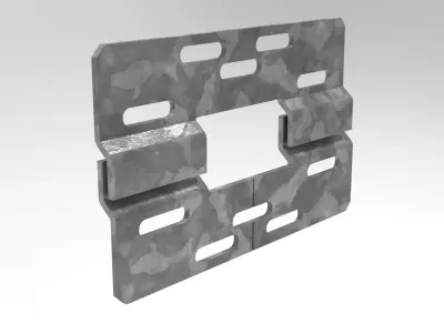 Steel Bracket platten wall Free 3D model