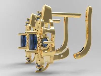 Classic earrings Free 3D print model